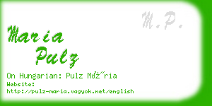 maria pulz business card